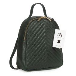 Rucsac dama din piele naturala DiAmanti Tommaso Verde Scuro